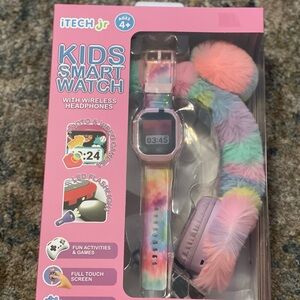 Kids Smart Watch with Wireless Headphones - Rainbow